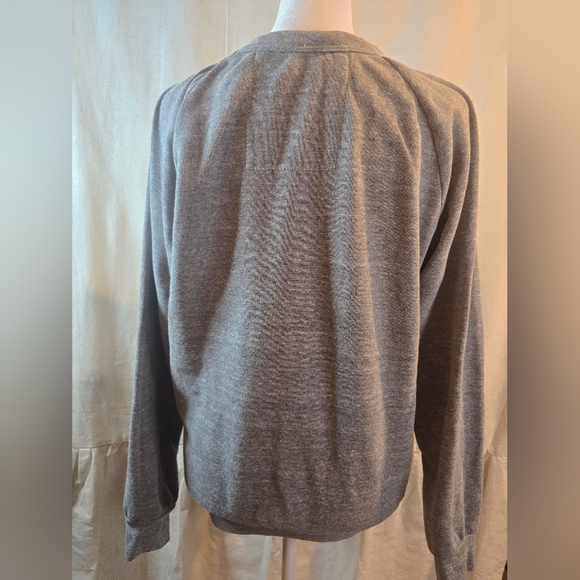 Aviator Nation Gray Sweater with Blue Lightning Bolt - Picture 5 of 8